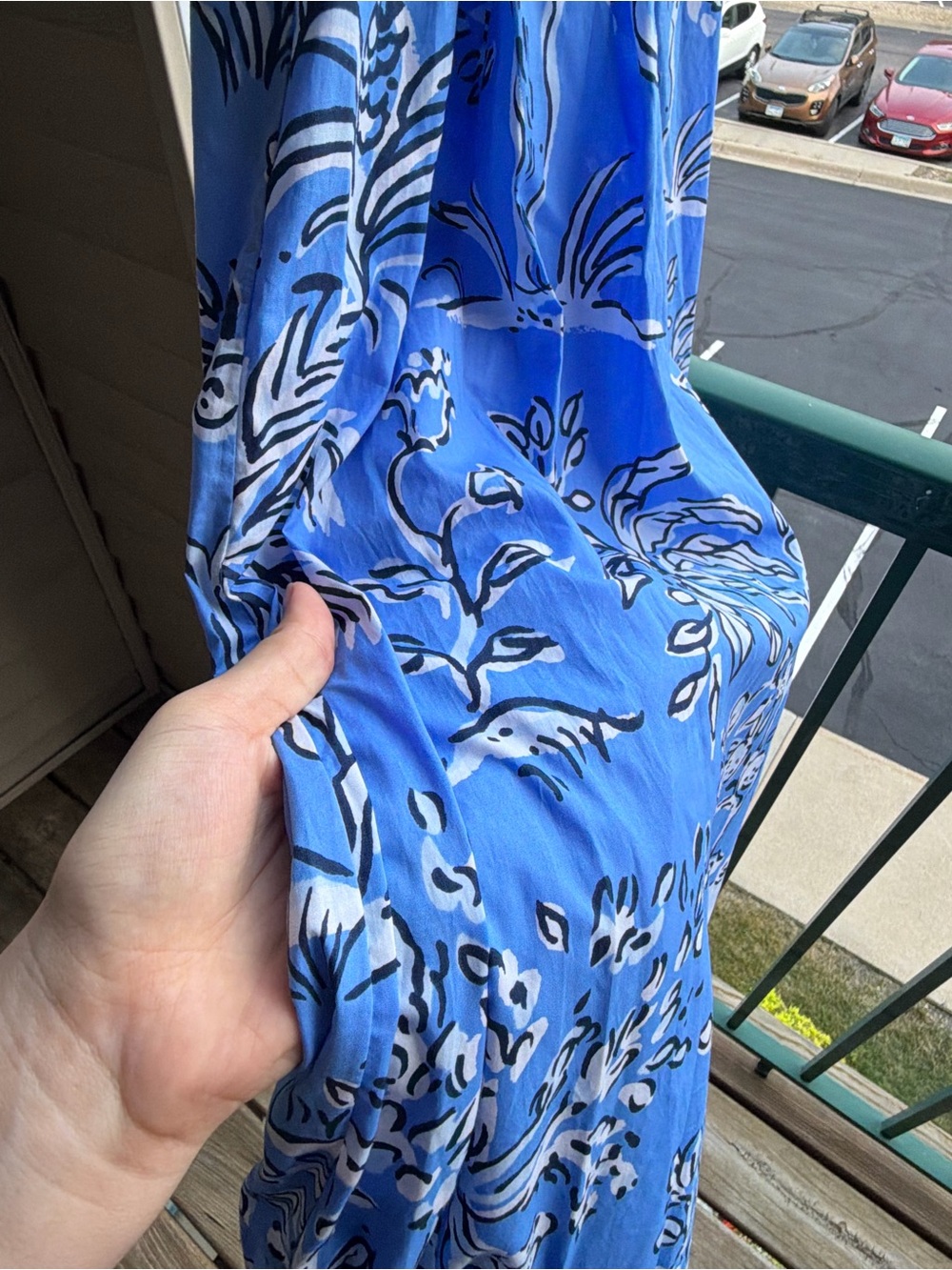 🆕 🌿🦋Lilly Pulitzer Kenni Midi Dress Size 0 Sunwashed Blue Tall Tales Strapless - Picture 10 of 17